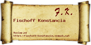 Fischoff Konstancia névjegykártya